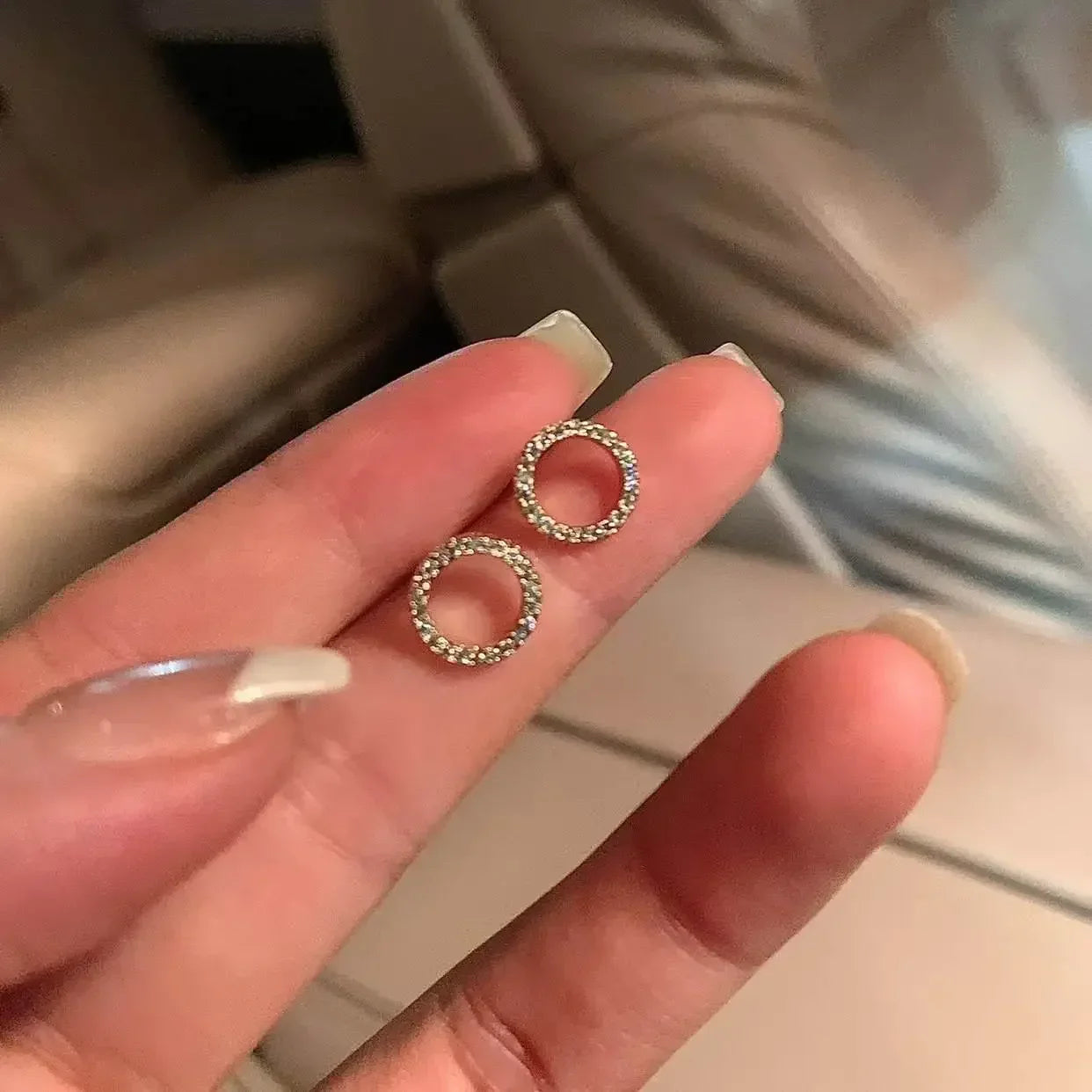 Minimalist Halo Stud Earrings
