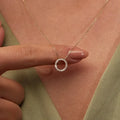 Crystal Circle Necklace & Earrings Set