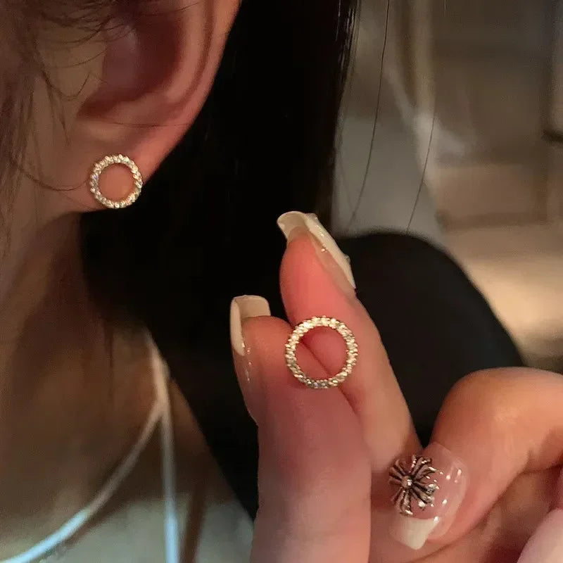 Minimalist Halo Stud Earrings