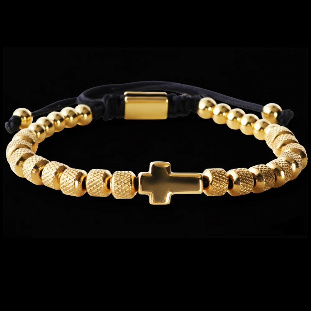 Faith Cross Beaded Bracelet