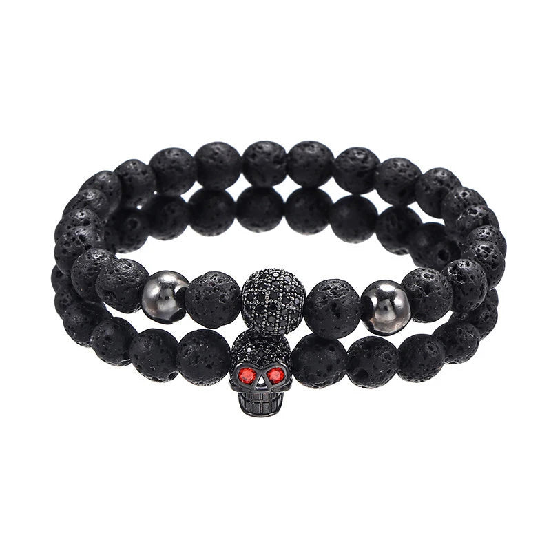 Shadow Skull Lava Bracelet Set