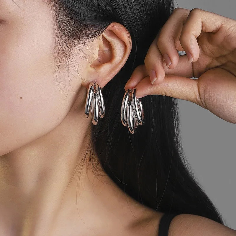Silver Halo Earrings