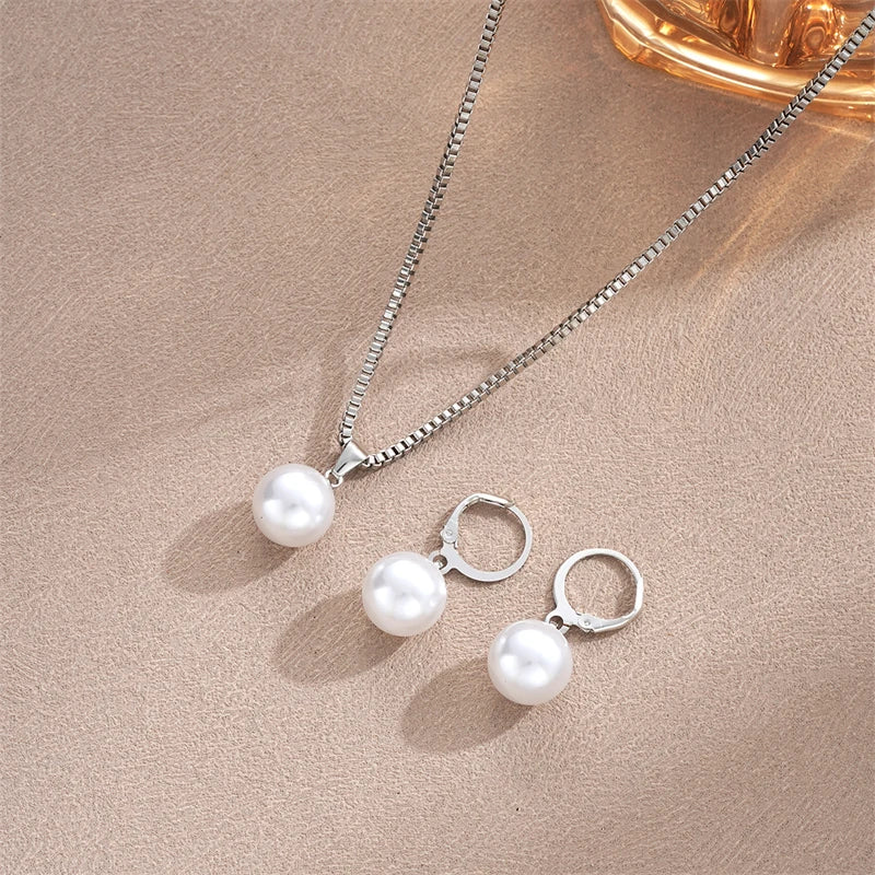 Elegant Pearl Jewelry Set
