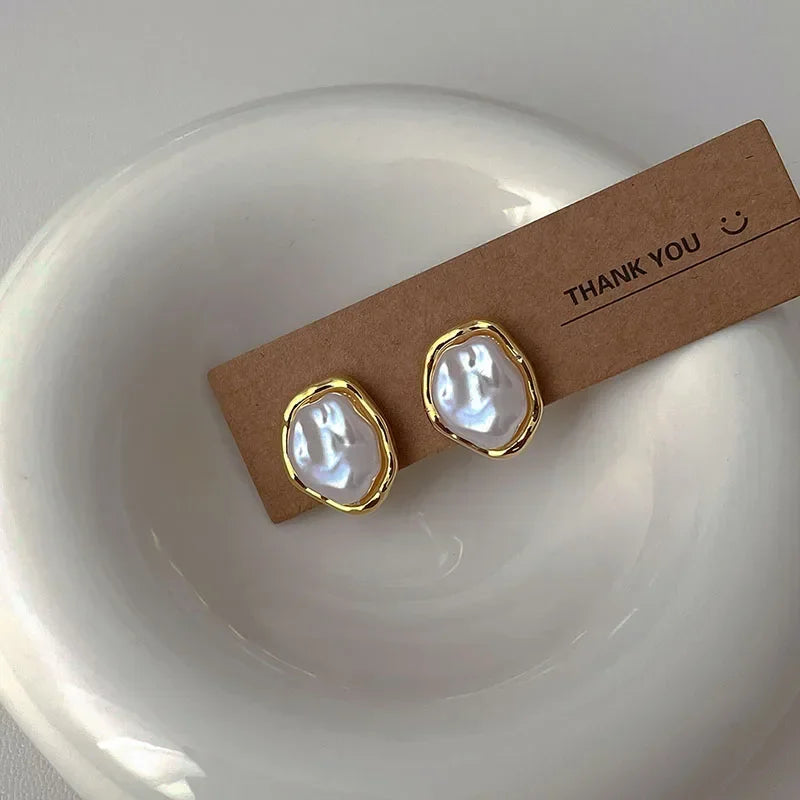 Pearl Luxe Earrings Silver