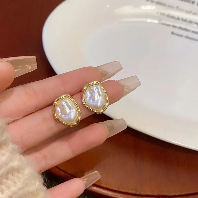 Pearl Luxe Earrings Silver