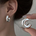 Silver Halo Earrings