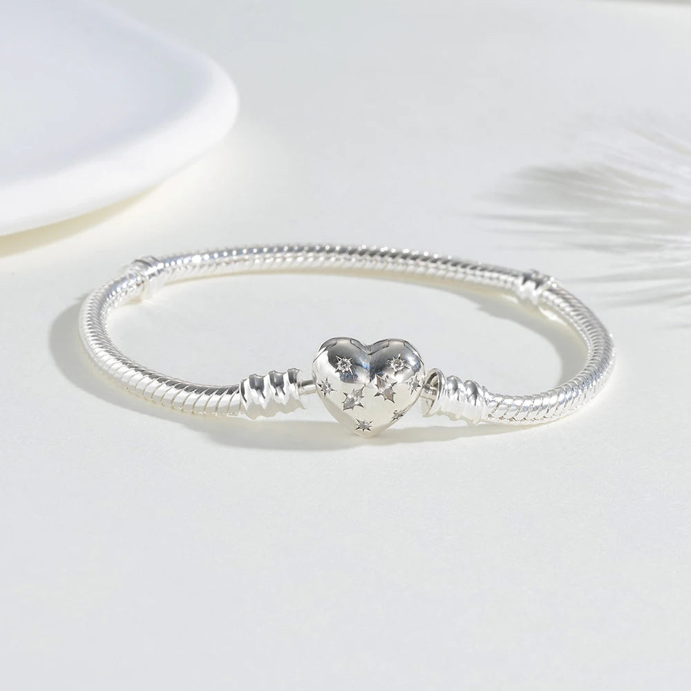 Silver Heart Charm Bracelet
