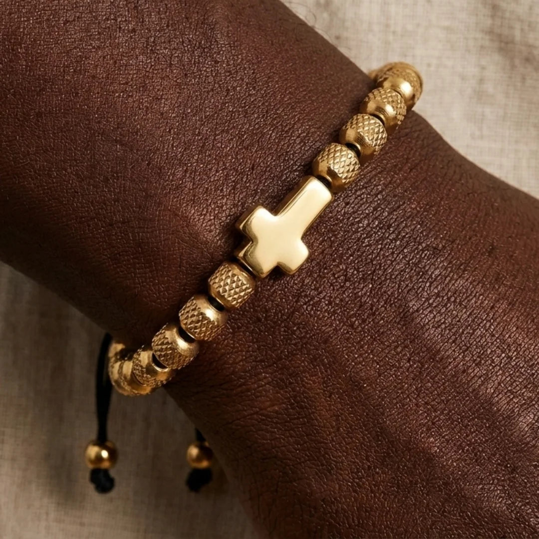 Faith Cross Beaded Bracelet